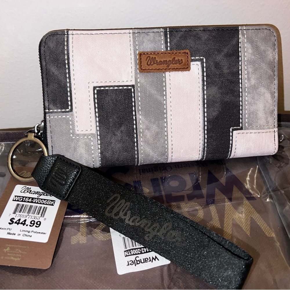 Wrangler Monochrome Patchwork Wallet